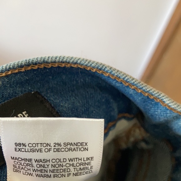 Express super high rise cropped flare jean w bling details size 14 - Picture 17 of 17